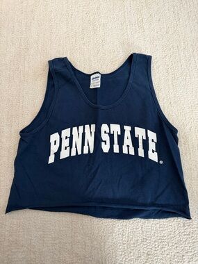 Gildan Navy Tank Top with White Label